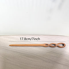 Hand-Carved Wooden Hairpin - Natural Elegance for Daily Wear with Mind-Body-Spirit Balance