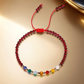 Garnet Multitone Gem Bracelet - Energy Balance for Daily Wear