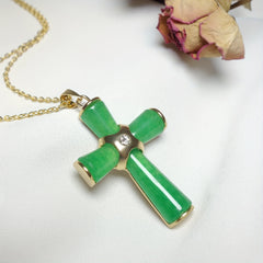 Bohemian Natural Stone Cross Pendant Necklace - Unplated Design for Beach Parties & Festive Gifts with Positive Energy