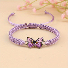 Butterfly Bracelet For Couples - Trendy Red Rope Adjustable Couple Bracelet for Love & Connection