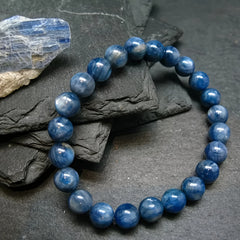 Infused Spiritual Calming Bracelet Natural Blue Beads Third Eye Chakra Inner Peace Bohemian Vintage Gift