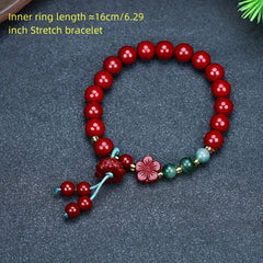 Bohemian Cinnabar Bracelet Zodiac Year Gift Energy Balance