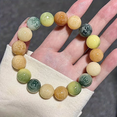 Bohemian Bodhi Bracelet - Natural Wood Beads with Earthy Tones for Spiritual Harmony and Casual Elegance