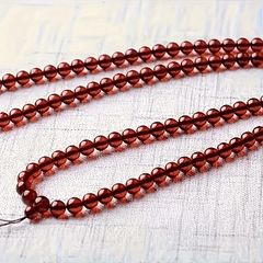 Premium Natural Amber Beads 108-Bead Set - Spiritual Energy Bracelet & Necklace