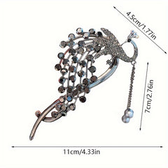 New Fashion Rhinestone Tassel Twist Clip Hairpin - Elegant Bohemian Accessory for Mind-Body-Spirit Balance