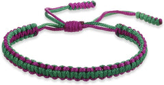 Colorful Tibetan Buddhist Bracelets - Handmade Braided Rope for Protection & Family Harmony