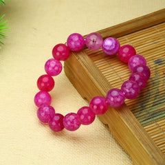 Natural Purple Pink Agate Bracelet for Emotional Balance Spiritual Growth Women