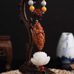 Sacred 3D Lotus Pendant Guanyin Blessing Charm for Home & Car Attract Peace, Protection & Prosperity Wherever You Hang It