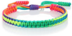 Colorful Tibetan Buddhist Bracelets - Handmade Braided Rope for Protection & Family Harmony