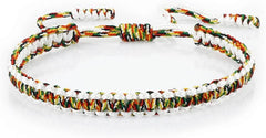 Colorful Tibetan Buddhist Bracelets - Handmade Braided Rope for Protection & Family Harmony