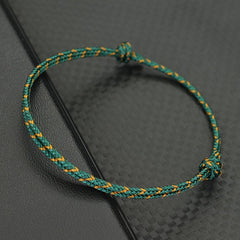 4 Colors Lucky Rope Bracelet: Adjustable Friendship Bracelet for Men with Colorful Energy