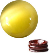 1.6" Golden Cat's Eye Quartz Feng Shui Sphere – Wealth & Protection Orb Feng Shui Crystal Ball for Wealth and Protect The House (Yellow)
