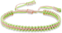 Colorful Tibetan Buddhist Bracelets - Handmade Braided Rope for Protection & Family Harmony