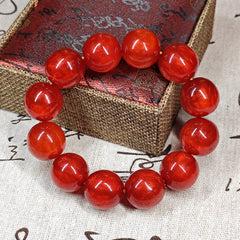 Handmade Elegant Chalcedony Bracelet - Ethnic Style Natural Stone for Spiritual Harmony