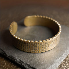 Vintage Pure Copper Bracelet - Antique Chinese Jewelry for Wealth & Protection