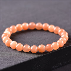 Orange Moonstone Crystal Bracelet - Elegant Minimalist Energy for Men Women