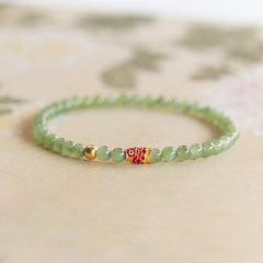 Bohemian Koi Fish Bracelet - Green Gemstone for Luck & Harmony