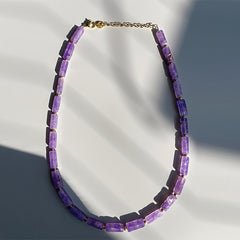 Elegant Natural Amethyst Bead Necklace - Spiritual Energy & Mindful Living Gift