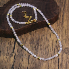 1pc Fashion Casual Women's Natural Faceted Turquoise French Bohemian Handmade Beaded Necklace - Confidence-Boosting Energy Gift