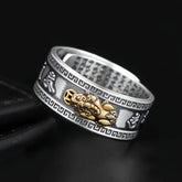 Classic Six-Character Mantra Ring for Wealth & Protection