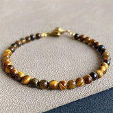Vintage Tiger Eye Bracelet - Natural Stone Energy for Daily Elegance & Spiritual Balance