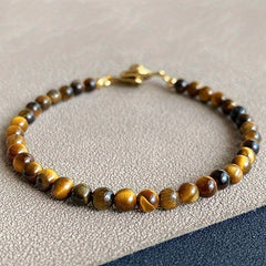 Vintage Tiger Eye Bracelet - Natural Stone Energy for Daily Elegance & Spiritual Balance