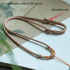 Hand-Woven Nylon Rope Necklace – Vintage Style Energy for Daily Wear & Gifting