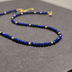 1pc Fashion Casual Women's Natural Faceted Turquoise French Bohemian Handmade Beaded Necklace - Confidence-Boosting Energy Gift