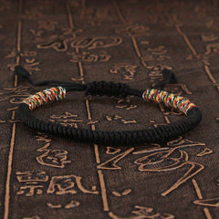 Handmade Tibetan Knot Rope Bracelet - Unisex Fashion for Spiritual Protection & Energy Balance