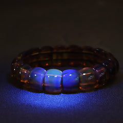 Men's Amber Resin Bracelet - Grounding Energy, Sophisticated Style for Formal & Casual Wear
