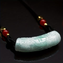 Natural Stone Curved Pendant Necklace - Harmony Energy & Protective Talisman for Daily Wear