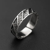 Adjustable Vintage Copper Ring – Antique Distressed Grey Unisex Couple Band for Spiritual Protection & Energy Balance