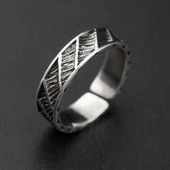 Adjustable Vintage Copper Ring – Antique Distressed Grey Unisex Couple Band for Spiritual Protection & Energy Balance