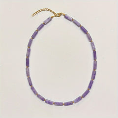 Elegant Natural Amethyst Bead Necklace - Spiritual Energy & Mindful Living Gift