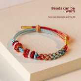 Handmade Adjustable Peach Knot Bracelet — Eternal Love & Good Luck Energy Charm