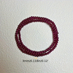 Elegant Natural Almandine Garnet Bracelet - Multi-Strand Design for January Birthstone Energy
