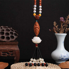 Sacred 3D Lotus Pendant Guanyin Blessing Charm for Home & Car Attract Peace, Protection & Prosperity Wherever You Hang It