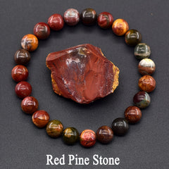 Fashionable Red Stone Bracelet - Natural Stone Charm for Daily Wear & Blessing Gifts