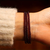 Elegant Natural Almandine Garnet Bracelet - Multi-Strand Design for January Birthstone Energy
