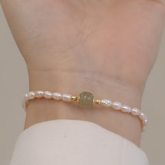 Elegant Baroque Freshwater Pearl Bracelet Harmony Balance Natural Energy Enhancement