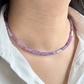 Elegant Natural Amethyst Bead Necklace - Spiritual Energy & Mindful Living Gift