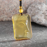 Sakyamuni Buddha Frosted Pendant Necklace — Calm Mind, Protection & Abundance Energy Talisman