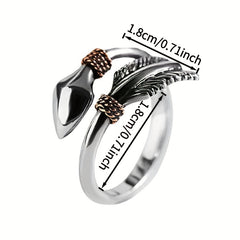 Adjustable Arrow Ring - Vintage Bronze Weapon Jewelry for Peace & Strength