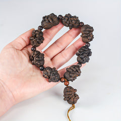 Natural Agarwood Peanut Bracelet - Symbolizes More Blessings & Good Fortune | Spiritual Energy Enhancement