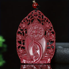 Protective Cinnabar Pendant for Grounding, Spiritual Strength & Good Fortune