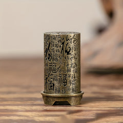 Handcrafted Mini Copper Incense Burner - Traditional Chinese Design for Yoga Meditation & Holiday Gifts