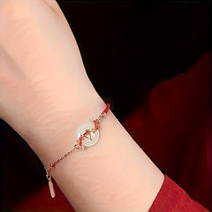 Red Koi Fish Charm Bracelet — Luck & Harmony Enhancing Adjustable Bangle