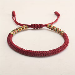 Hand-Woven Bracelet - Lucky Red Rope Design for Men's Fashion & Energy