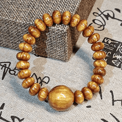 Large Golden Orange Resin Bead for Men's Jewelry, Car Pendant, and Holiday Gifts