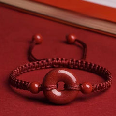 Handmade Lucky Protection Braided Bracelet — Red String Fortune, Safety & Vitality Energy Charm